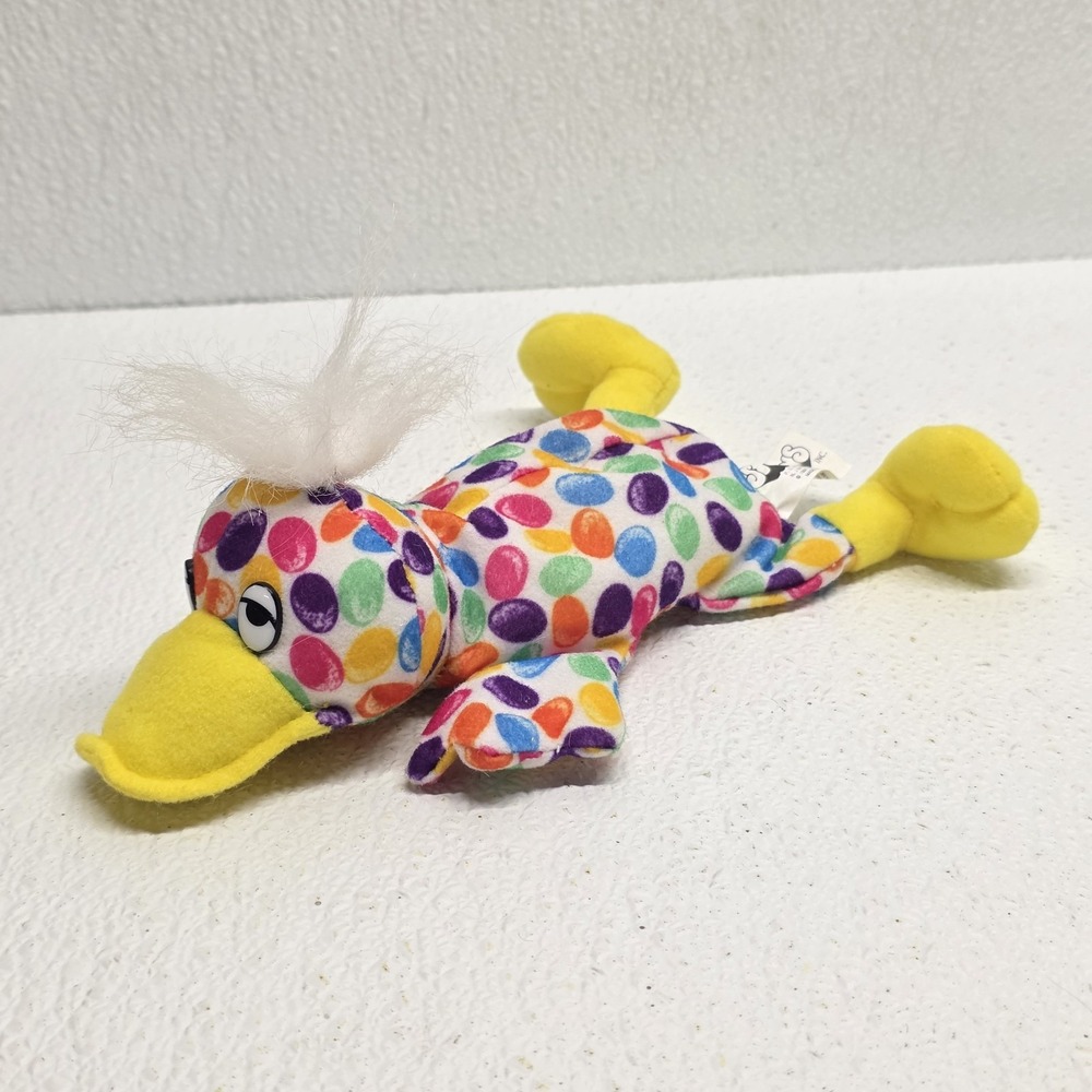 Vintage Stuffins Multicolor Easter Egg Duck Chick Beanbag Plush